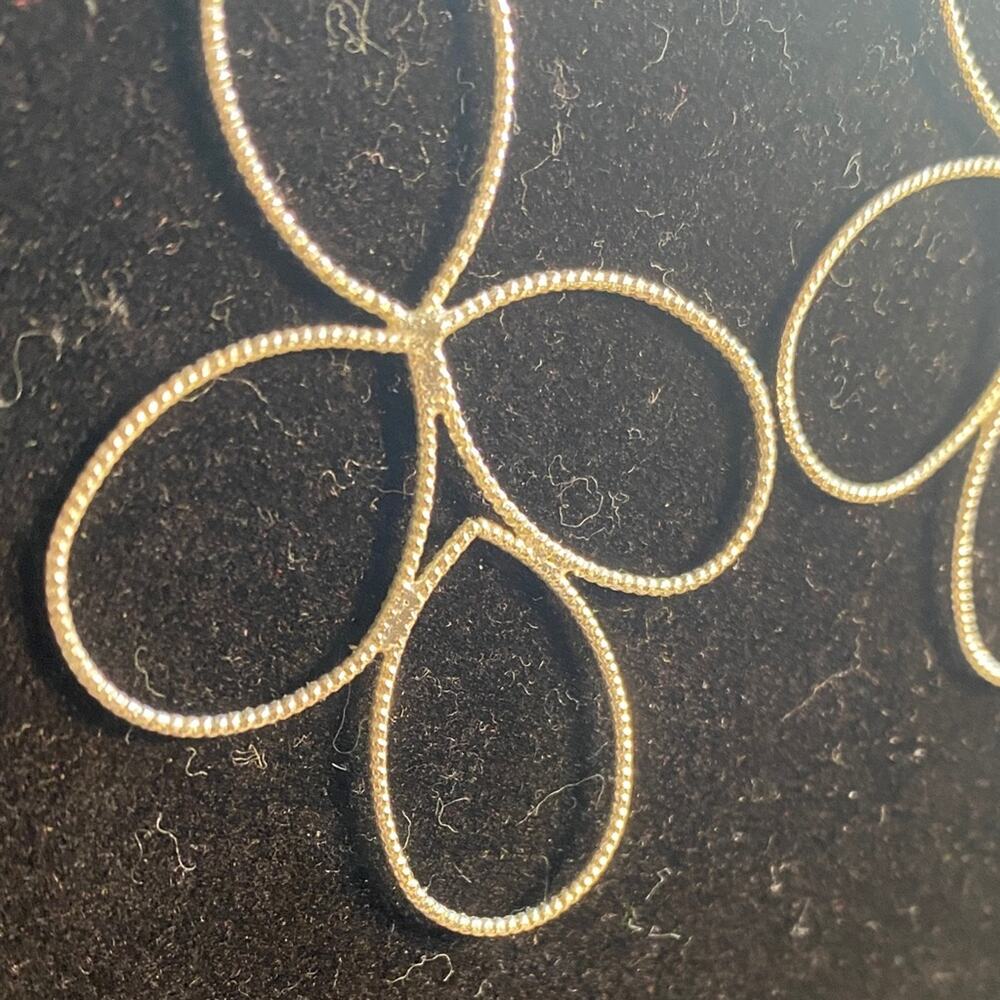 Universal Thread Silver Loop Earrings - Picture 2 of 4